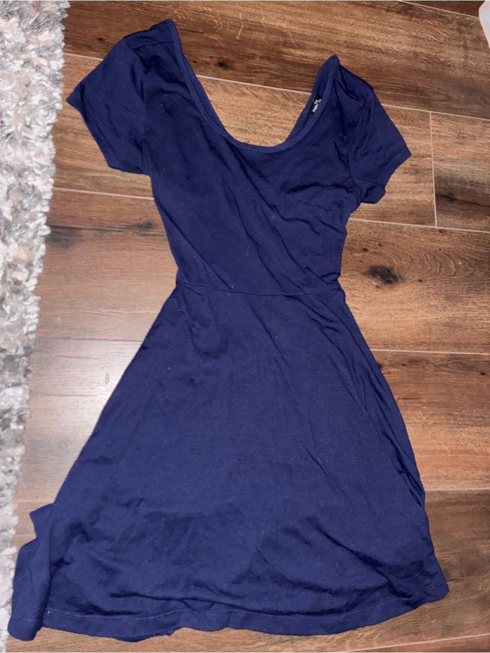 Rue21 Navy Scoop Neck Short Sleeve A-Line Dress